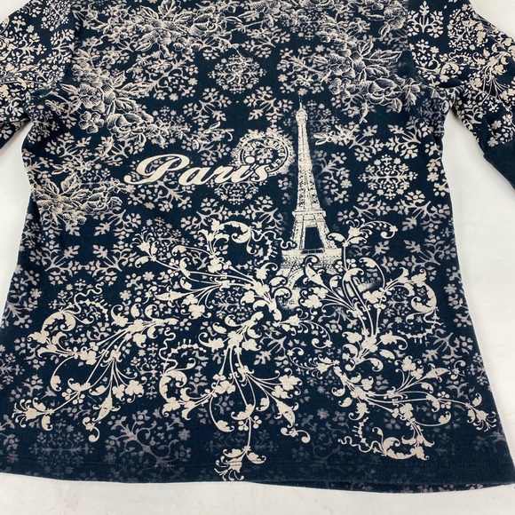Apt. 9 -TShirt-Emboss EiffelTowerParis-Large - Picture 1 of 4